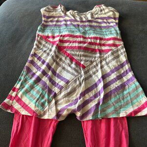 Splendid  Girls' Striped Top & Leggings Set, Multi  Size 6X  New With Tags